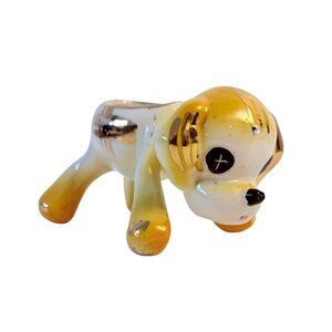 MCM Asian Style Dog Succulent Planter Figurine Porcelain Kawaii Animal Decor
